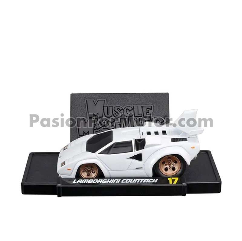 1:64 Lamborghini Countach Coupe 1982 Blanco MUSCLE MACHINES Model 17 03351