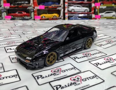 1:24 Mazda RX-7 FC3S 1985 Negro Brillante JADA TOYS JDM Tuners  En Display  A Granel 00829