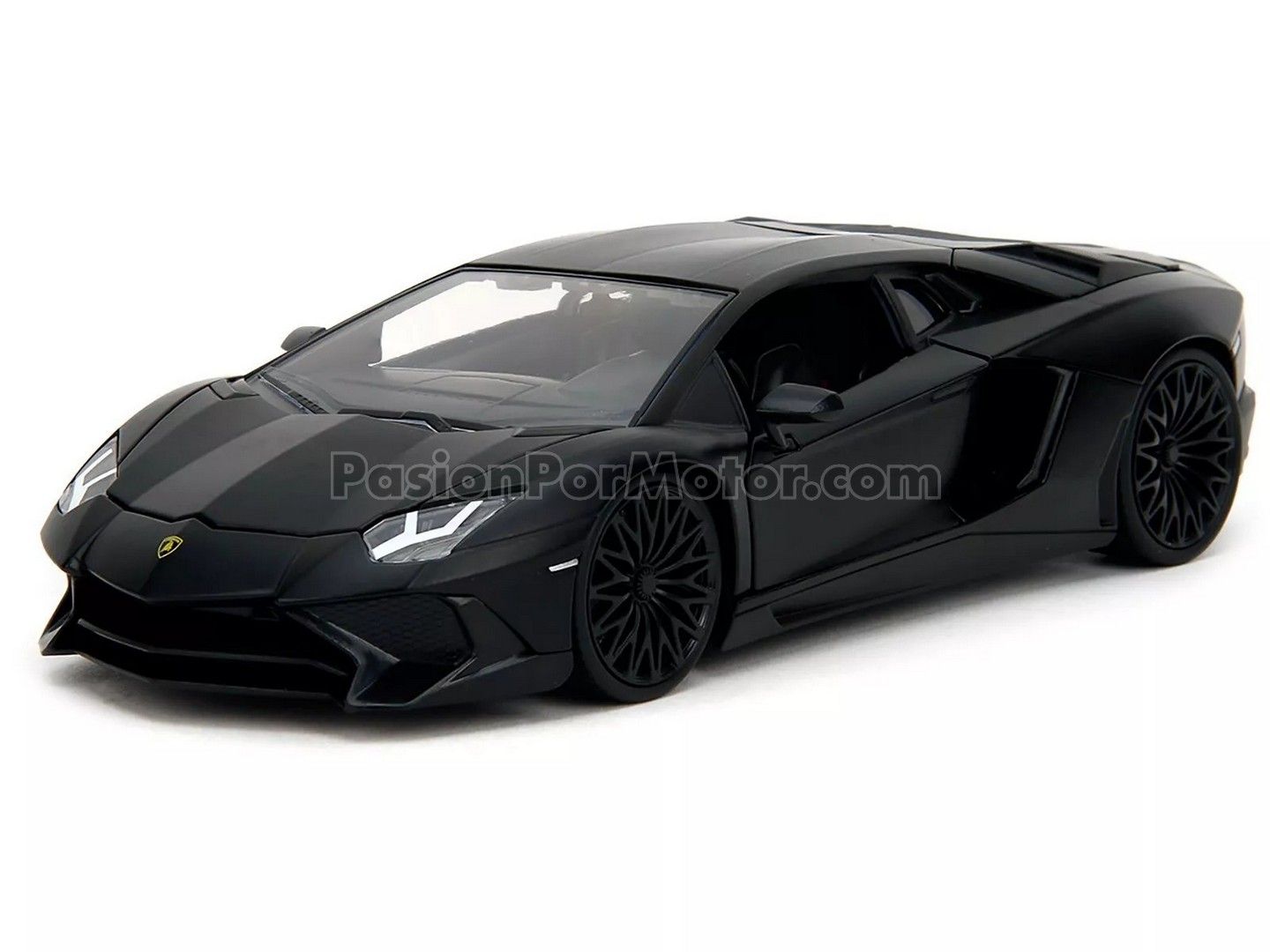 1:24 Lamborghini Aventador Coupe 2012 Negro Mate Shaw´s Rapido y Furioso 7 JADA TOYS 04516