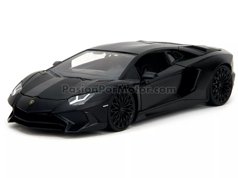 1:24 Lamborghini Aventador Coupe 2012 Negro Mate Shaw´s Rapido y Furioso 7 JADA TOYS 04516