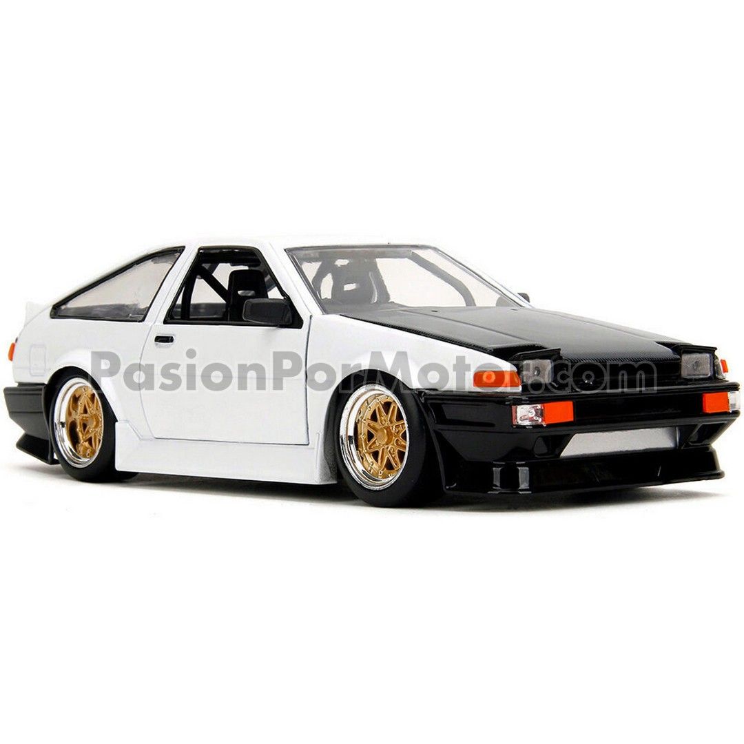 1:24 Toyota Trueno AE86 1986 Blanco JADA TOYS JDM Tuners 02337