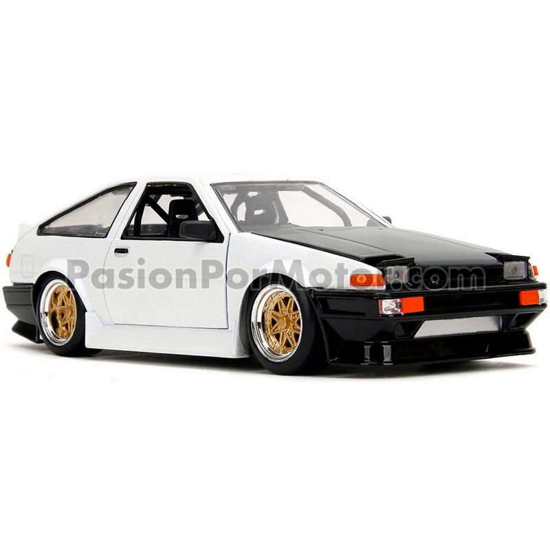 1:24 Toyota Trueno AE86 1986 Blanco JADA TOYS JDM Tuners 02337
