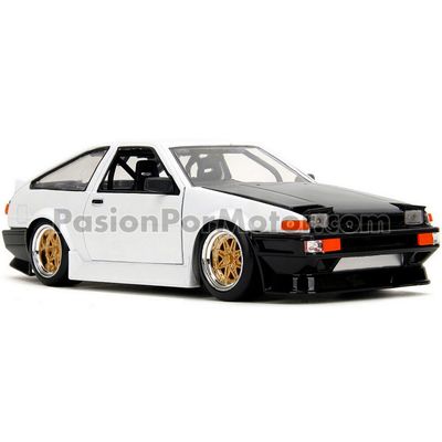 1:24 Toyota Trueno AE86 1986 Blanco JADA TOYS JDM Tuners 02337