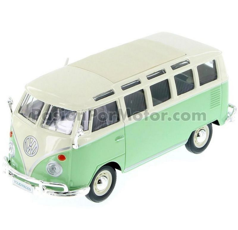 1:25 Volkswagen Van Samba 1965 Verde y Crema MAISTO Special Edition 1:24 Combi 04140