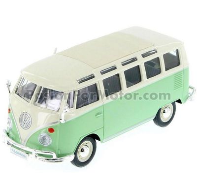 1:25 Volkswagen Van Samba 1965 Verde y Crema MAISTO Special Edition 1:24 Combi 04140