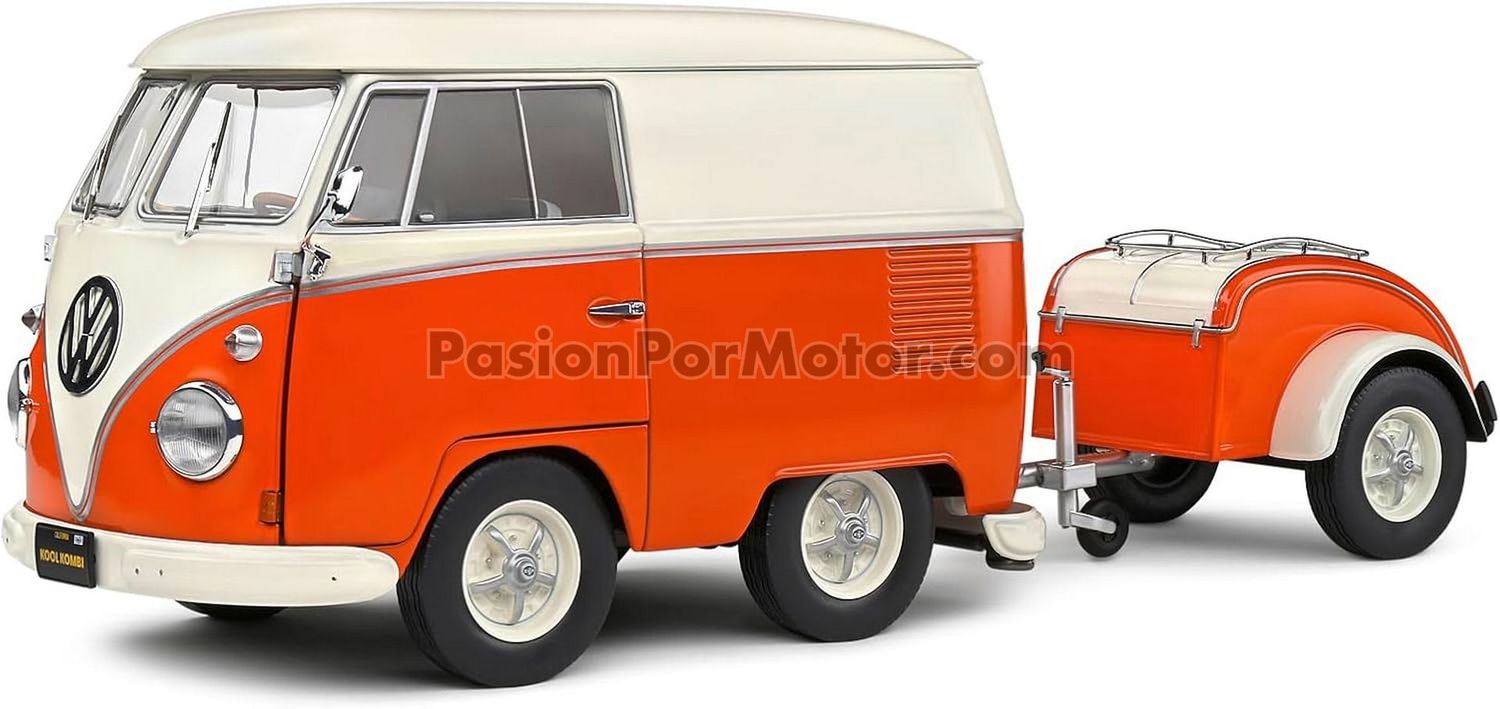 1:18 Volkswagen T1 1950 Kool Kombi Naranja y Crema SOLIDO Combi 04607