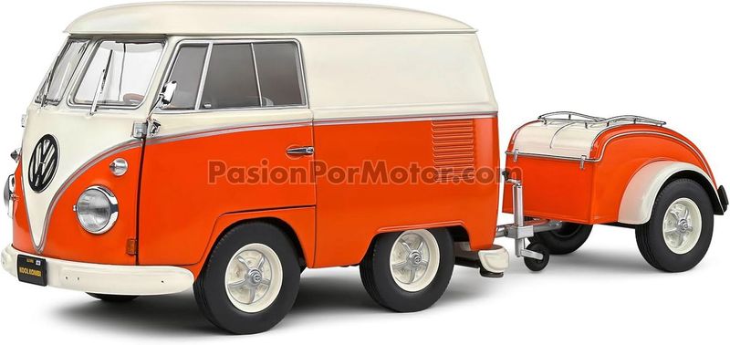 1:18 Volkswagen T1 1950 Kool Kombi Naranja y Crema SOLIDO Combi 04607