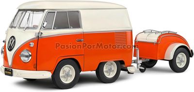1:18 Volkswagen T1 1950 Kool Kombi Naranja y Crema SOLIDO Combi 04607