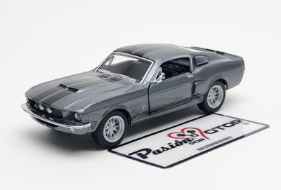 5 Pulgadas / 1:38 Ford Shelby GT-500 Coupe Fastback 2+2 1967 Gris con Franjas KINSMART En Display a Granel 1:32 02695