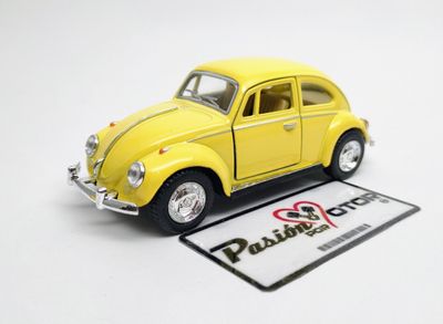 5 Pulgadas / 1:32 Volkswagen Beetle 1967 Amarillo Pastel De Fricción KINSMART En Display a Granel 04262