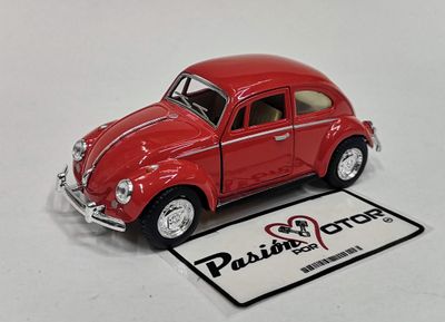 5 Pulgadas / 1:32 Volkswagen Beetle 1967 Rojo De Fricción KINSMART En Display / a Granel 00993