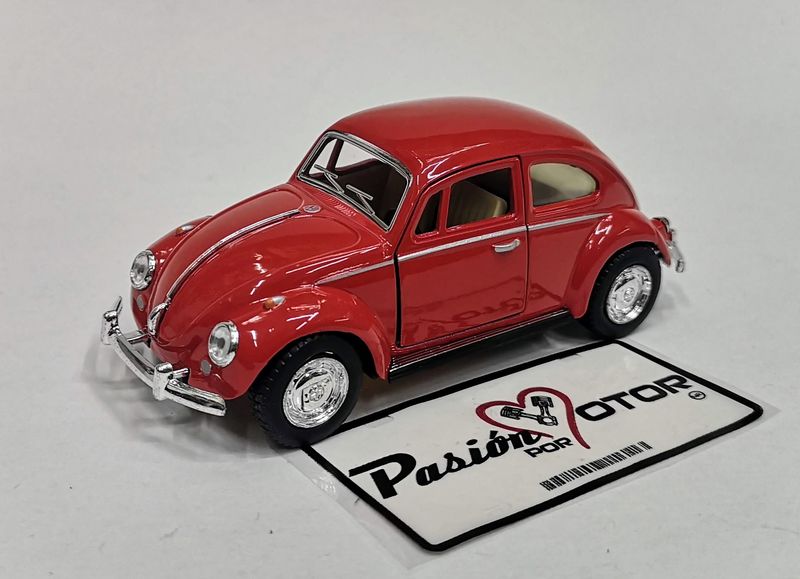 5 Pulgadas / 1:32 Volkswagen Beetle 1967 Rojo De Fricción KINSMART En Display / a Granel 00993