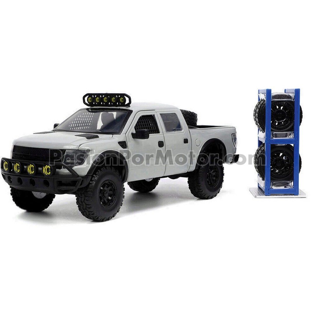 1:24 Ford F-150 SVT Raptor 2011 Pick Up Gris JADA TOYS Just Trucks Con Rines Extra 04179