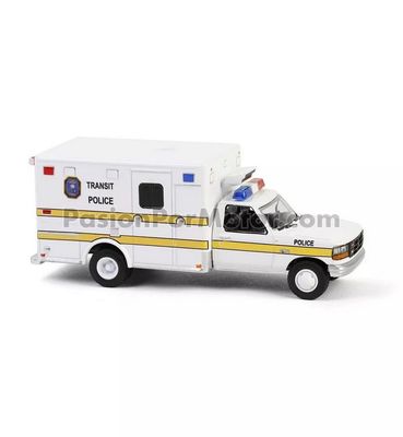 1:64 Ford F-350 1994 Ambulancia Washington DC Metro Transit Police GREENLIGHT First Responders Exclusive 04623