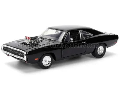 1:24 Dodge Charger 500 Coupe 1970 Negro Dom&#39;s Toretto Rapido y Furioso 9 JADA TOYS Dragster 04618
