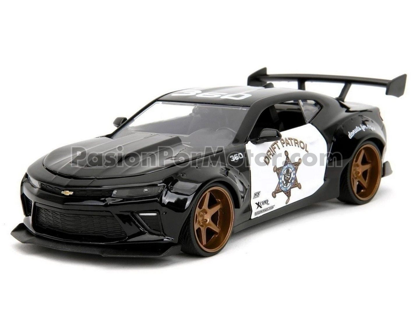 1:24 Chevrolet Camaro SS 2016 Patrulla Drift Patrol JADA TOYS Big Time Muscle Widebody 03310
