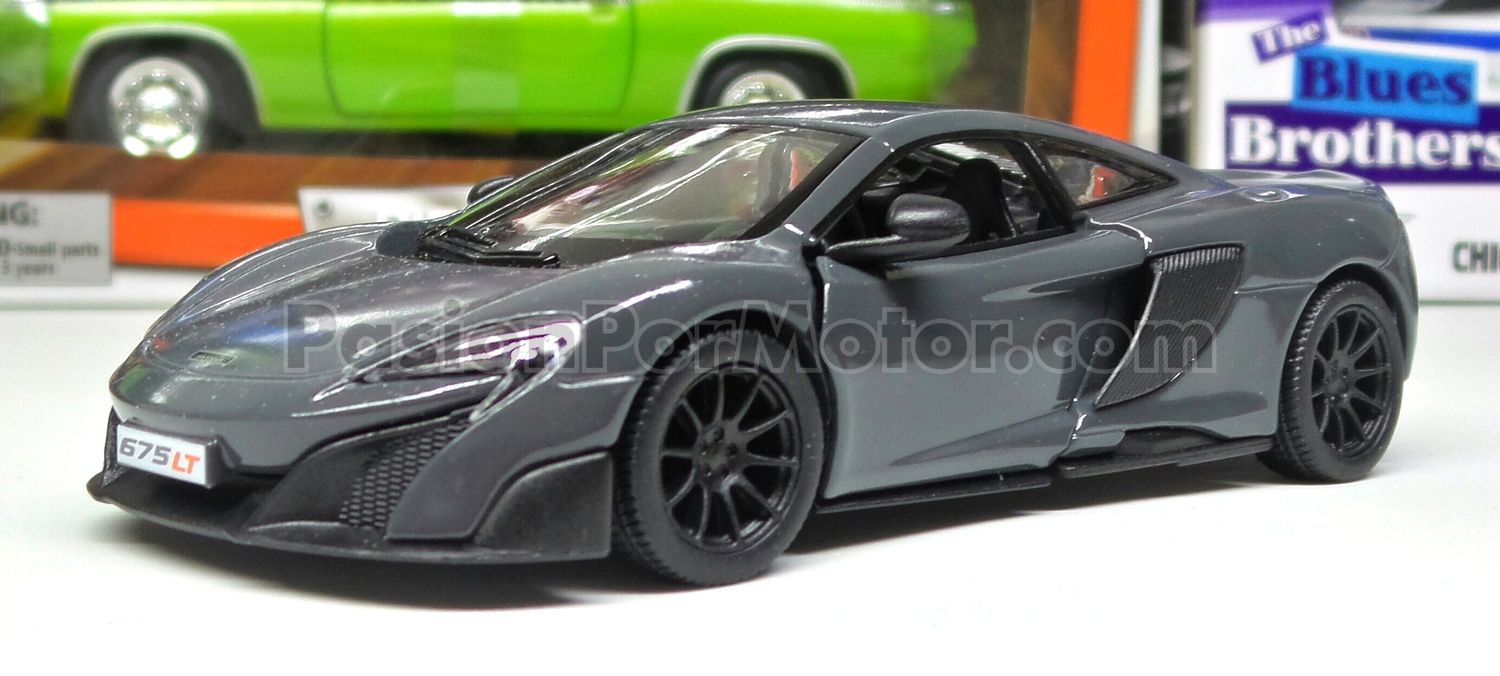 5 Pulgadas / 1:36 McLaren 675LT Coupe 2015 Gris KINSMART Display a Granel 1:32 02002