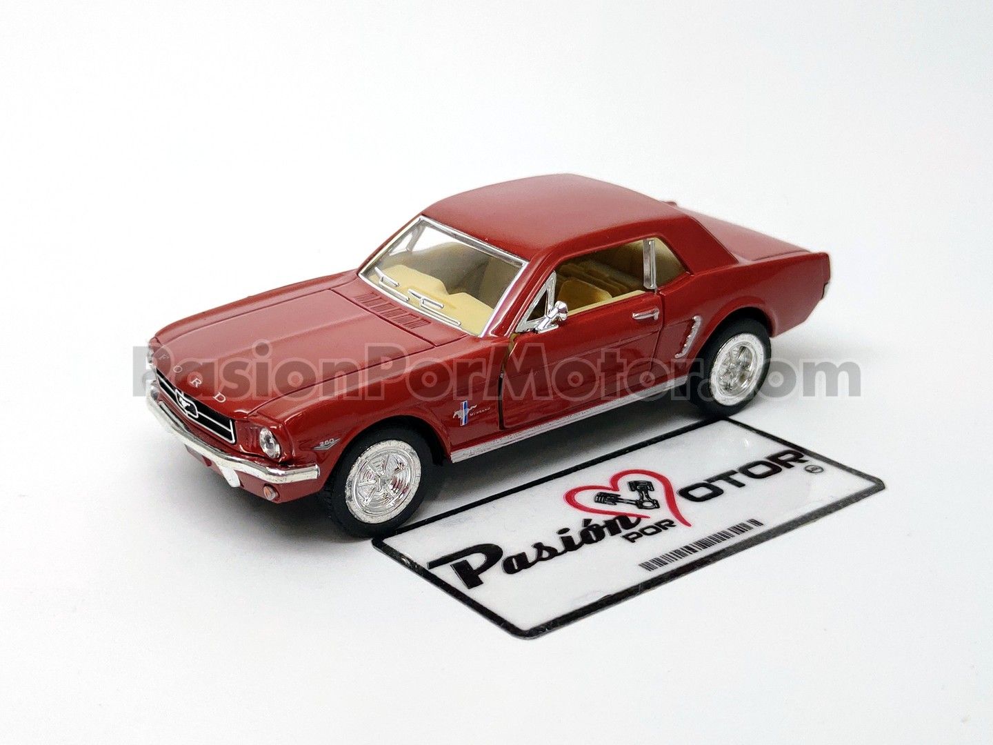 5 Pulgadas / 1:36 Ford Mustang Coupe Hard Top 1964 1/2 Rojo KINSMART En Display a Granel 1:32 Shelby 04402