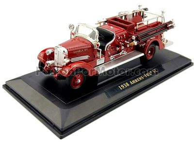 1:43 Ahrens Fox VC 1938 Camion de Bomberos Rojo LUCKY DIE CAST Signature Models 04645
