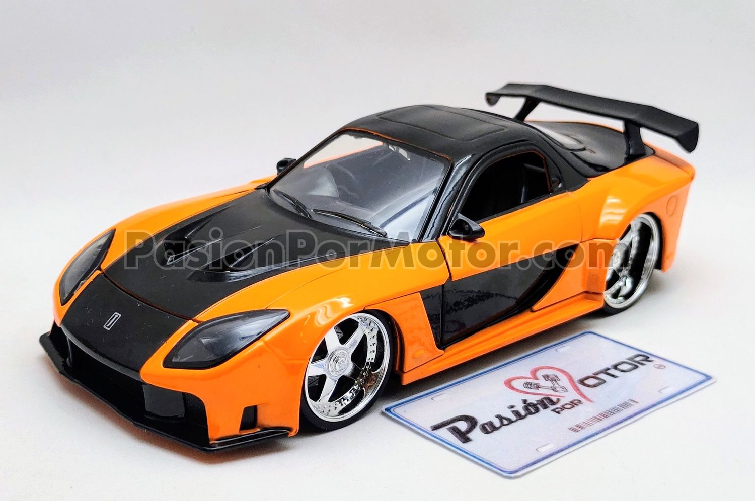 1:24 Mazda RX-7 Veilside 1995 + Figura Han´s  Rapido Y Furioso 3 Reto Tokio JADA TOYS 02717