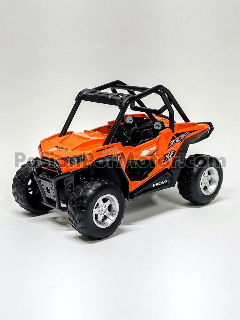 5 Pulgadas / 1:24 Quad Off Road Rzr Fricción Luz y Sonido Naranja KINGS TOY Display a Granel 04423