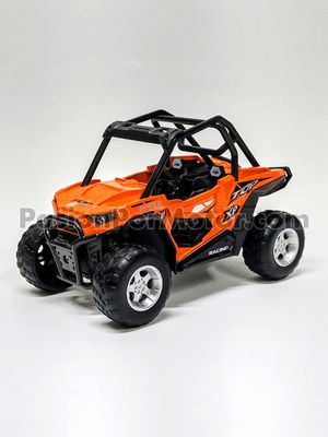 5 Pulgadas / 1:24 Quad Off Road Rzr Fricción Luz y Sonido Naranja KINGS TOY Display a Granel 04423