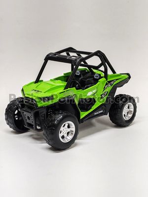 5 Pulgadas / 1:24 Quad Off Road Rzr Fricción Luz y Sonido Verde KINGS TOY Display a Granel 04425