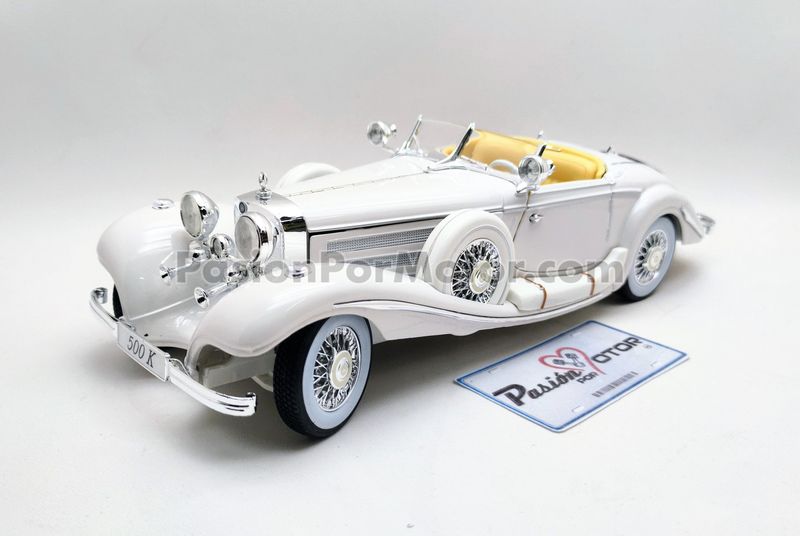 1:18 Mercedes Benz 500 K Type Specialroadster 1936 Blanco MAISTO Premier Edition 01884