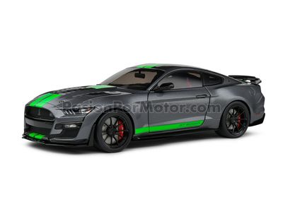 1:18 Ford Shelby Mustang GT500KR 2020 Gris Con Franjas Verde SOLIDO 04721
