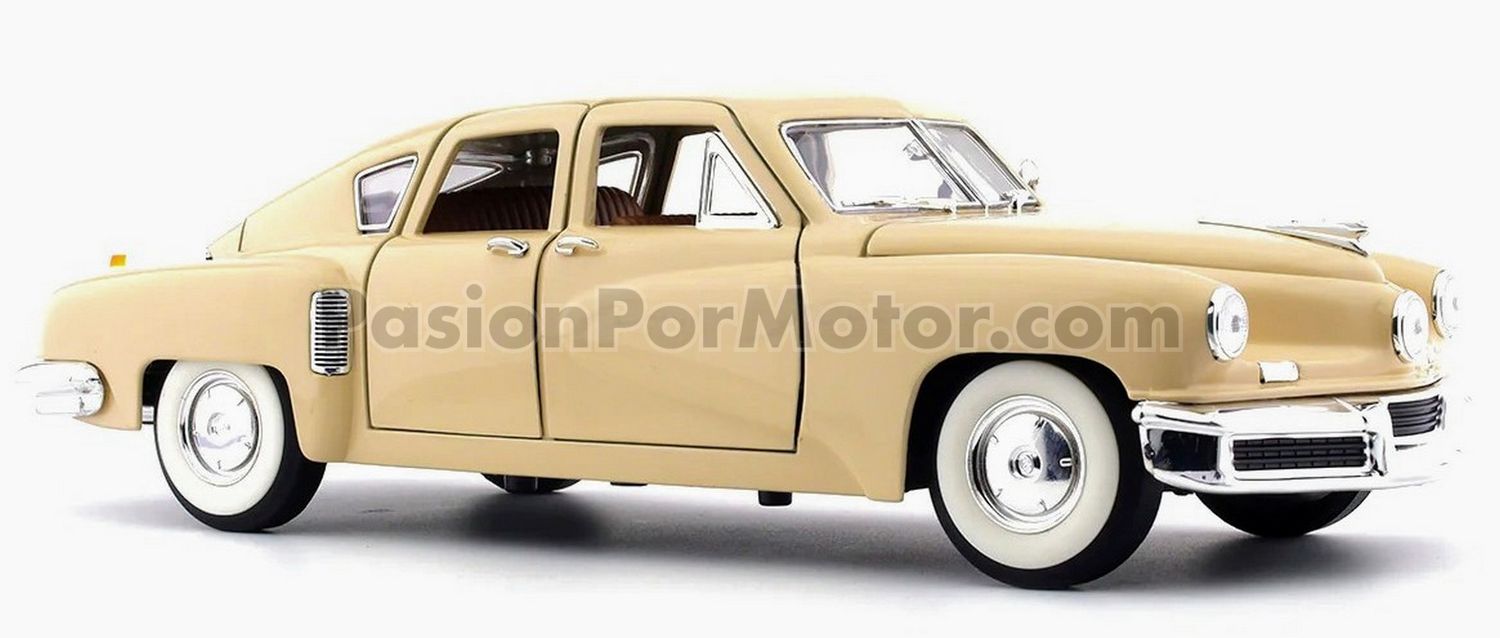 1:18 Tucker Torpedo Sedan 1948 Crema LUCKY DIE CAST Road Legends 02826