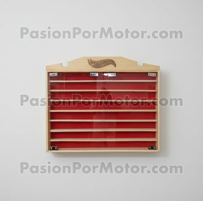 Vitrina Coleccionador de Pared Repisa En Madera Basico Para 56 Pz (aprox.) 1:64 Tipo Hot Wheels 00985