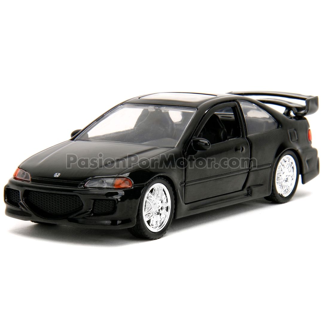 5 Pulgadas / 1:35 Honda Civic EJI 1993 Negro Heist Rapido y Furioso 1 JADA TOYS 03700