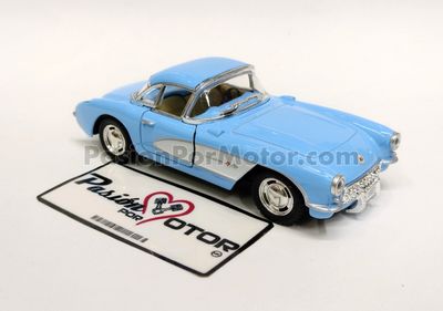 5 Pulgadas / 1:34 Chevrolet Corvette Coupe 1957 Azul KINSMART Display a Granel 1:32 04764