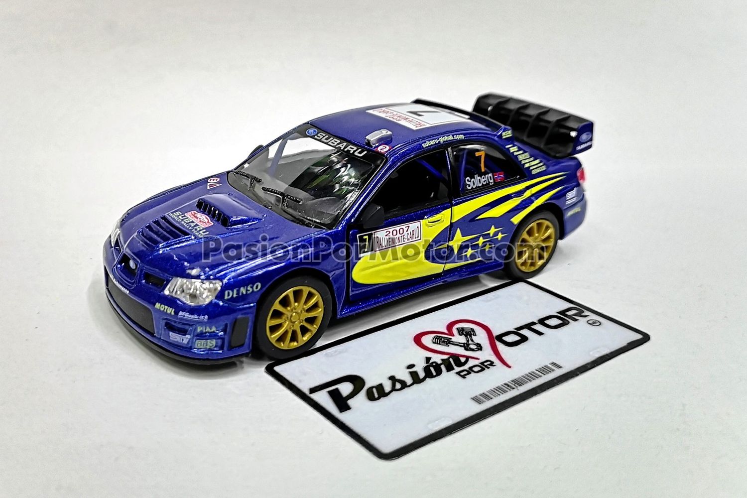 5 Pulgadas / 1:36 Subaru Impreza WRC Rallye Monte Carlo 2007 #7 Petter Solberg KINSMART En Display / a Granel 1:32 01179