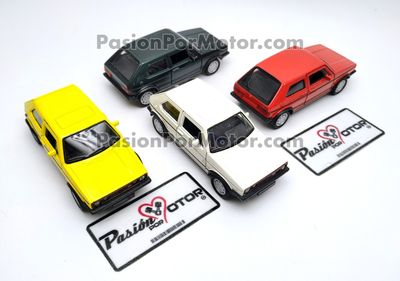 Serie de 4 Piezas - 5 Pulgadas / 1:34 Volkswagen Golf GTi A1 Hatchback 1983 Pirelli WELLY Display a Granel Caribe MK1 1:32 04090
