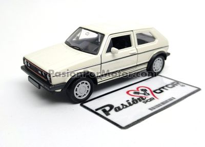 5 Pulgadas / 1:34 Volkswagen Golf GTi A1 Hatchback 1983 Pirelli Blanco WELLY Display a Granel Caribe MK1 1:32 00791