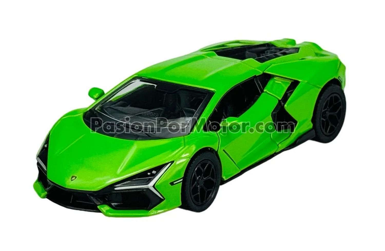 5 Pulgadas / 1:38 Lamborghini Revuelto Coupe 2023 Verde KINSMART En Display a Granel 1:32 04108