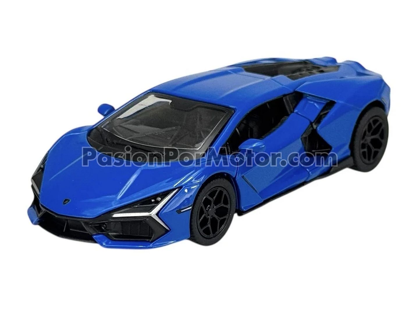 5 Pulgadas / 1:38 Lamborghini Revuelto Coupe 2023 Azul KINSMART En Display a Granel 1:32 04105