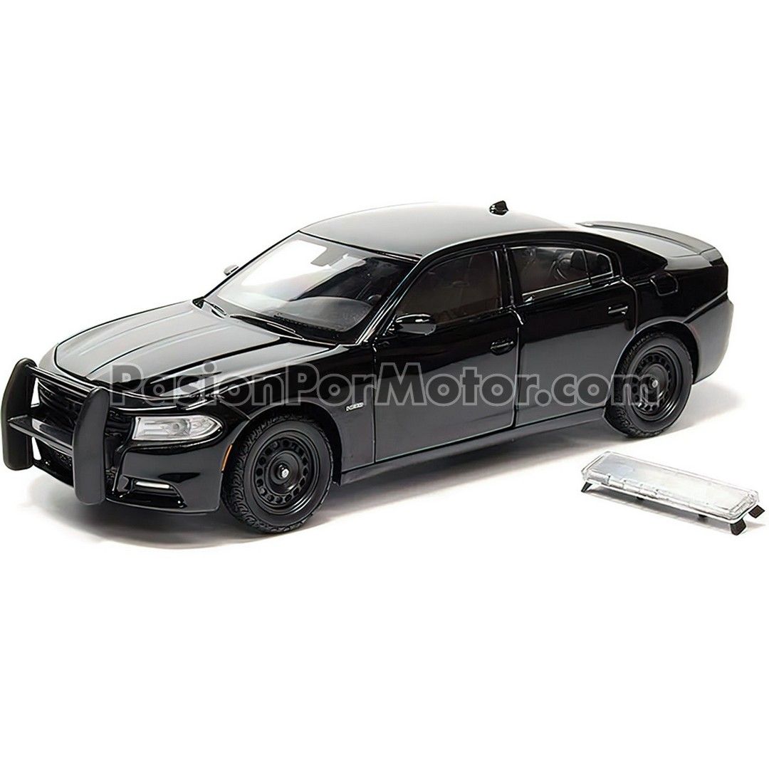 1:26 Dodge Charger Pursuit 2016 Negro Patrulla Escolta Persecusión WELLY Nex Models 1:24 04375