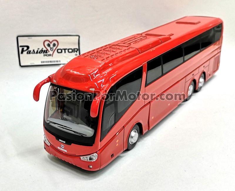 1:50 Irizar PB Autobus Tres Ejes 2001 Rojo CARARAMA Scania Man 02690