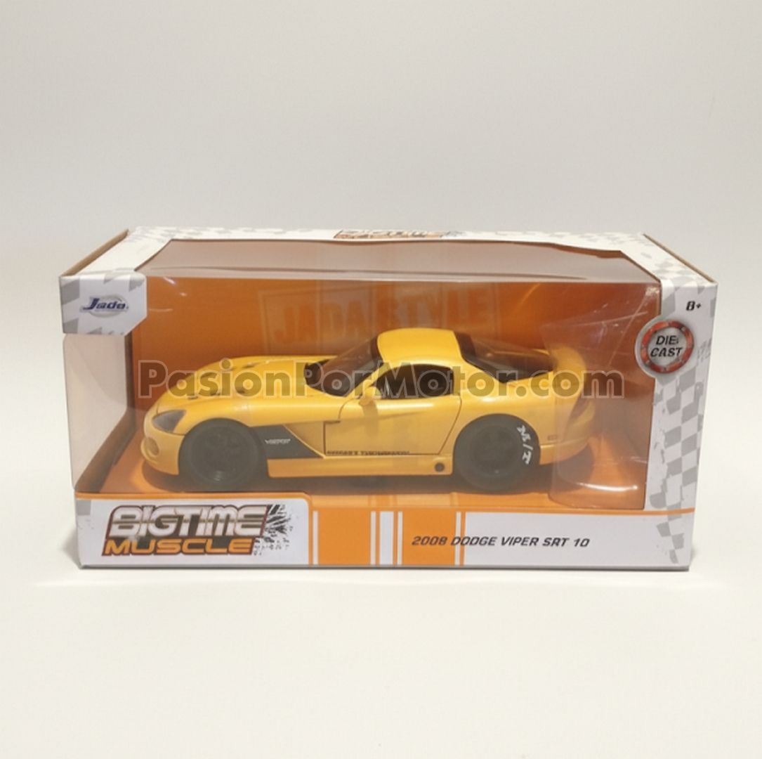 1:24 Dodge Viper SRT10 Coupe 2008 Amarillo Mickey Thompson JADA TOYS Big Time Muscle 04715