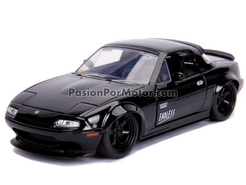 1:24 Mazda Miata MX-5 1990 Negro JADA TOYS Display a Granel 03234 1:24 Mazda Miata MX-5 1990 Negro JADA TOYS Display a Granel 03234