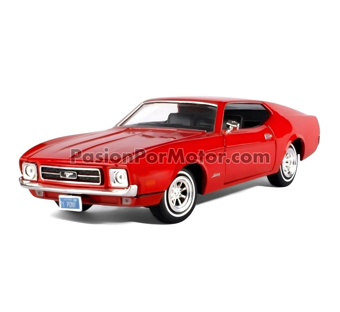 1:24 Ford Mustang Coupe Sportsroof 1971 Rojo MOTOR MAX Timeless Legends Mach Fastback 00165 1:24 Ford Mustang Coupe Sportsroof 1971 Rojo MOTOR MAX Timeless Legends Mach Fastback 00165