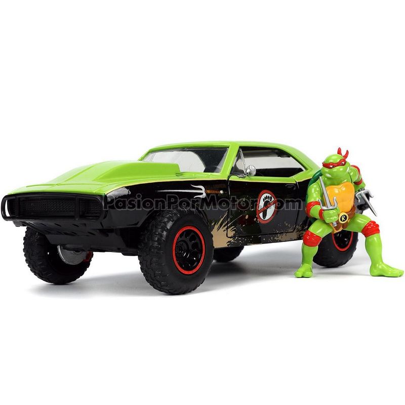 1:24 Chevrolet Camaro 1967 Off Road 4X4 &amp; Raphael Tortugas Ninja JADA TOYS Hollywood Rides 02516