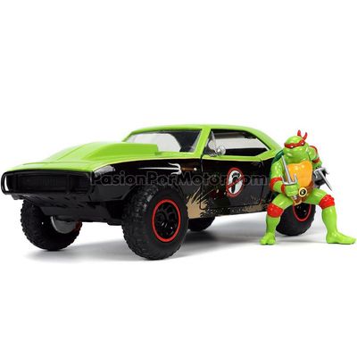 1:24 Chevrolet Camaro 1967 Off Road 4X4 &amp; Raphael Tortugas Ninja JADA TOYS Hollywood Rides 02516