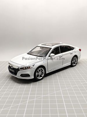 1:24 Honda Accord Hybrid 2021 Blanco Luces y Sonido CHE ZHI 03905