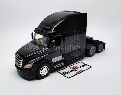 1:32 Freightliner Cascadia Tractocamion 2018 Cabina Negro WELLY Transporter Display a Granel 03390