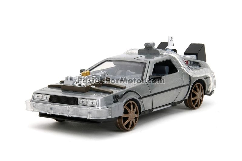 1:24 DeLorean Time Machine Back To The Future IIl C Ruedas de Tren C Luz JADA TOYS Hollywood Rides De Lorean Volver Al Futuro 03086 1:24 DeLorean Time Machine Back To The Future IIl C Ruedas de Tren C Luz JADA TOYS Hollywood Rides De Lorean Volver Al Futuro 03086