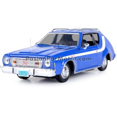 1:24 AMC Gremlin X 1974 Azul MOTOR MAX Forgotten Classics 02726