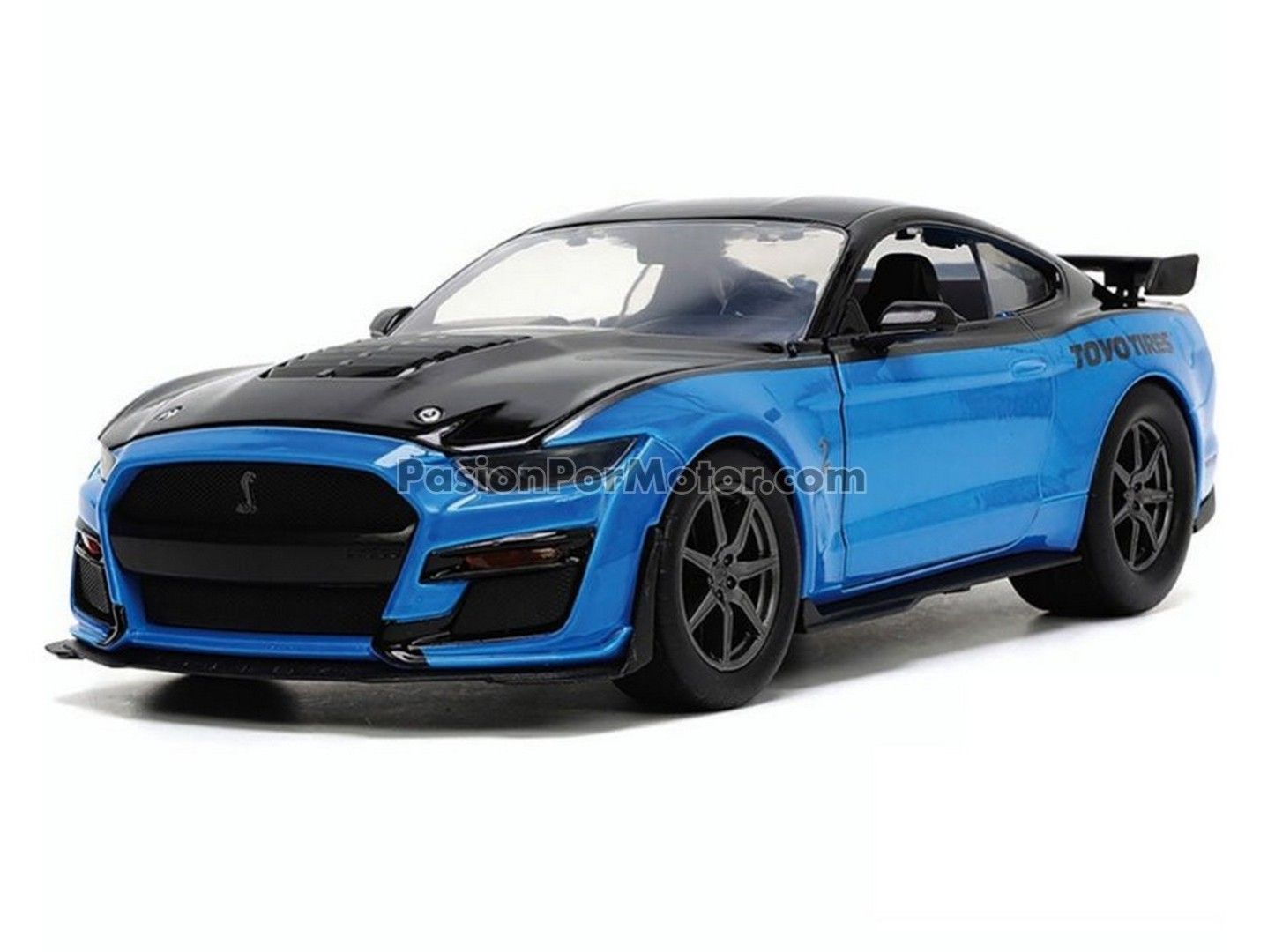 1:24 Ford Mustang Shelby Coupe GT500 2020 Azul y Negro Toyo Tires JADA TOYS Big Time Muscle Cobra 04830 1:24 Ford Mustang Shelby Coupe GT500 2020 Azul y Negro Toyo Tires JADA TOYS Big Time Muscle Cobra 04830